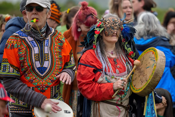 Beltane at Thornborough - Drummers